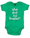 (２回目の朝食はいかが？) What About 2nd Breakfast?, プリント　ベビースーツ - グリーン/白 12-18 ヶ月