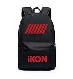 韓流グッズ IKON VIP B.I Bobby ファッション 可愛 SHOW TIME バッグ リュックサック (ブラック)