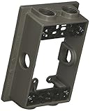 Taymac SE650S Weatherproof Box Extension 1-Gang (6) 1/2-Inch Outlets Gray [並行輸入品]