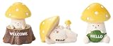 GREEN HOUSE 【Mush Room】 Ornament Y (イエロー) 3339 ×3個セット (1個あたり70×65×75mm(平均))