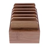 Homyl 木製 デスクトップ スマホホルダー ドック ステーション クレードル