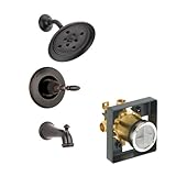 デルタDelta ktsdvi-t14455h2o-h716-rb Victorianタブ/シャワーキットpressure-balance単一機能カートリッジメタルレバーハンドル付き、ベネチアンブロン