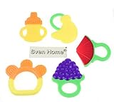 Sven Home Baby Toys Teething Fruit Sensory Toy Teether Activity Teeth Toys Teethers 5 pcs Luxury Bes