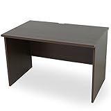 LOWYA （ロウヤ） デスク 机 パソコンデスク オフィスデスク コードスリット付き 全面化粧板 シンプル 幅120cm 奥行70cm 新生活 ブラウン