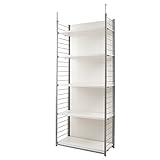 突っ張り壁面間仕切りラック 幅90cm 背板付きタイプ ホワイト色