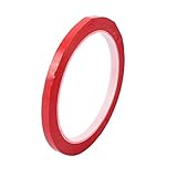 uxcell　絶縁耐熱テープ　片面　強粘着力　ポリエステル　50M 　6mm 　レッド　25g