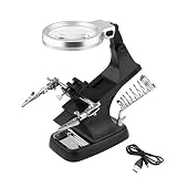 YiFeng Soldering Workbench 3X 4.5X Magnifying Glass with Alligator Clip Helping Hand Soldering Holde