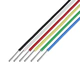 協和ハーモネット ふっ素樹脂電線 黒白赤黄緑青 各1m FEP 0.75SQ 1m <6>