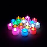 7pcs LEDライトCandle FlamelessカラフルTea Candleランプ電子キャンドルパーティーウェディングデコレーション