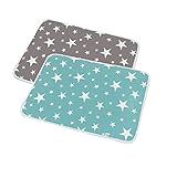 Ymgot おむつ替えシート ベビー おでかけ 防水シート 2枚入 お昼寝マット 70×50cm ギフト プレゼント 出産祝い (星柄)