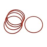 uxcell オイルシールリング ガスケット シリコーンOリング 耐熱 赤 45mmx1.9mm 5個入り