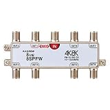 マスプロ電工:4K・8K衛星放送 3224MHz対応 8分配器(1端子電流通過型) 型式:8SPFW