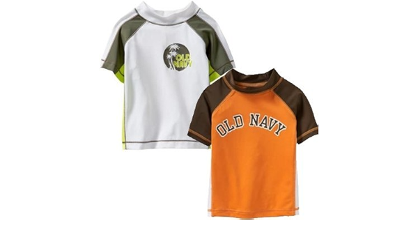 Amazon Co Jp Old Navy オールド ネイビー ラグラン ラッシュガード 半袖 ホワイト オレンジ 6ヶ月 2歳 並行輸入品 服 ファッション小物