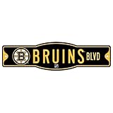 NHL Boston Bruinsストリート/ゾーンサイン、4.5 X 17インチ、ブラックby WinCraft