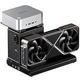 AOOSTAR EG02 外付け GPU ドッキングステーション デュアルサンダーボルト 5+OCuLink 対応 PCIe4.0 x4 インターフェース オープンフレームデザイン ATX/SFX 電源互換（EG02、デュアルサンダーボルト 5）