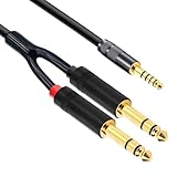 waveman 4.4 mm バランス ケーブル 4.4mm 6.3mm 変換 ケーブル 1M 6.3mm 4.4mm 変換 trs 4.4 mm コード 4.4mm to trs 変換 コード 6N 無酸素銅 24k 金メッキ Y ケーブル U字管 1メートル