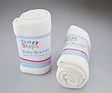 First Steps Fleece Baby Blankets for Pram, Crib, Moses Basket or Bed 70x70cm by First Steps