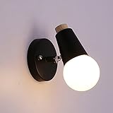 RaiFu ランプ ホルダー E27 スタイリッシュ アイアン ウォール ライト ケース ベース ホームヴィラ ホテルバー ベッドルームの装飾（光源なし） 1#