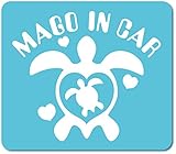 imoninn MAGO in car ステッカー　【マグネットタイプ】　No.07　ホヌさん　（水色）