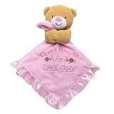 Baby Starters Snuggle Buddy with Blanket & Rattle Thank Heaven for Little Girls Bear, Pink by Baby S