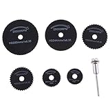 Fenteer HHS鋼　チップソー　7個セット　ディスクホイール　円形　切断工具　耐久性　ブラック