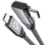 UseBean USB Type C ケーブル L字型 1M, 4K/60Hz 映像出力 USB 3.2 Gen 2X2 20Gbpsデータ転送 PD対応100W超急速充電 タイプc充電ケーブル iPhone 15, MacBook, iPad mini/Pro, Matebook, Xperia, Galaxy S24/S23/S22, Sony等Type-c機種対応