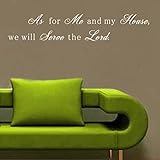 Pop Decors WL-0047-Va Inspirational Quote Wall Decal As for Me and My House [並行輸入品]