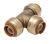Shark Bite u362lfa 1 / 2 " x 1 / 2 " x 1 / 2 "真鍮Pex push-fit Tee
