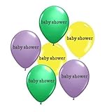 Baby Shower Assorted Latex Balloons - Set of 6 by BabyShowerCentre UK