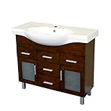 Bellaterraホーム203139 39.8-inchシングルシンク洗面化粧台 2 Doors 203139B 1