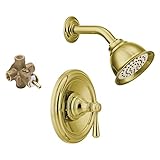 Moen kski-p-t2112epp Kingsleyヘッド、ポリッシュ真鍮