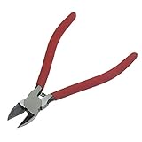 uxcell ニッパー　プライヤー　ダイヤゴナルプライヤー　コンビネーションプライヤ　シルバートーン　プラスチック製　鉄　レッドグリップ　ノンスリップ　ワイヤ