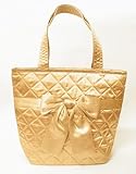 【NaRaYa】ナラヤ サテンリボン・トートBag ２カラー NBS200 (ゴールド)