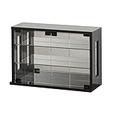 クロシオ 卓上コレクションケース横型 幅60×高さ40cm ダークブラウン ディスプレイラック ガラスキャビネット 027055