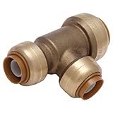 Cash AcmeU444LFASharkbite Brass Reducing Push Fit Tee-3/4X1/2X3/4 PUSH TEE (並行輸入品)