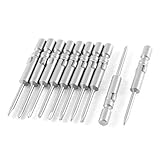 uxcell トライウィングビット S2工具鋼材質 スクリュードライバー ミニドライバー 4mmx40mmx1.6mm