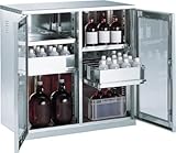 [T-5055580]ＴＲＵＳＣＯ　耐震薬品庫　ガラス両開型　棚スライド式　９００Ｘ５００ＸＨ９００ SW