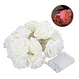 A-SZCXTOP ストリングライト LEDライト ローズ フラワーライト LED20灯 バラ Colored String Lights　イルミネーション 癒しい光 薔薇　花型LEDライト 華やか 