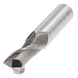 uxcell　エンドミルカッター　ストレートシャンク　加工用カッター　グレー　スパイラル　2刃