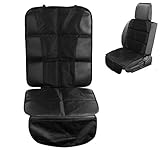 チャイルドシートマット 車保護シート カバー カーシートカバー シートプロテクター 保護 マット クッション 滑り止め コンビ収納ポケット付き