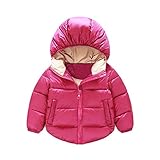 Candykidsカジュアル アウターウエア ベビー服 綿服ジャケット 綿入れコート ジャンパー子供服 上着 女の子 新生児 冬着 (110cm, バラ色)