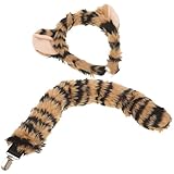 1セットアニマル耳ヘッドバンド しっぽ ファー素材のコスプレ小道具 ハロウィン 誕生日 パフォーマンス用 肌に優しいデザイン プレイになユニークアクセサリー