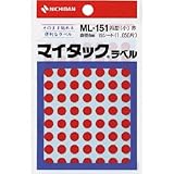 ニチバン:ニチバン マイタックラベルML-151赤 ML-1511 型式:ML-1511（1セット:15枚入）