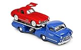 ノレブ(NOREV) ミニカー 1/64 メルセデスベンツ トランスポーター ベンツ 300SL セット [並行輸入品]