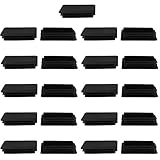 uxcell チューブインサート 60 x 100mm プラスチック製 長方形 リブ付き チューブインサート エンド カバー キャップ 家具 脚 フロアプロテクター 21個入り