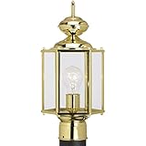 BR &Nameinternal HS71005-10 BR &Nameinternal 1-Light Post Lantern, Polished Brass, by Home Style