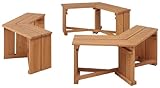 タカショー ウッディーガーデン六角ベンチ3入