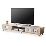 LOWYA （ロウヤ） テレビ台 テレビボード 木製 ディスプレイ収納 ～52型まで対応 幅180cm オーク おしゃれ 新生活