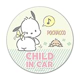 ポチャッコ マグネットステッカー スタンダードデザイン【CHILD IN CAR】CHILD丸型15cm