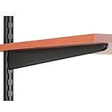 John Sterling 0122-14BK Dual Track Wood Shelf Bracket, 14-Inch, Black by John Sterling [並行輸入品]